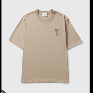 AMI Paris Taupe Ami de Coeur T-Shirt